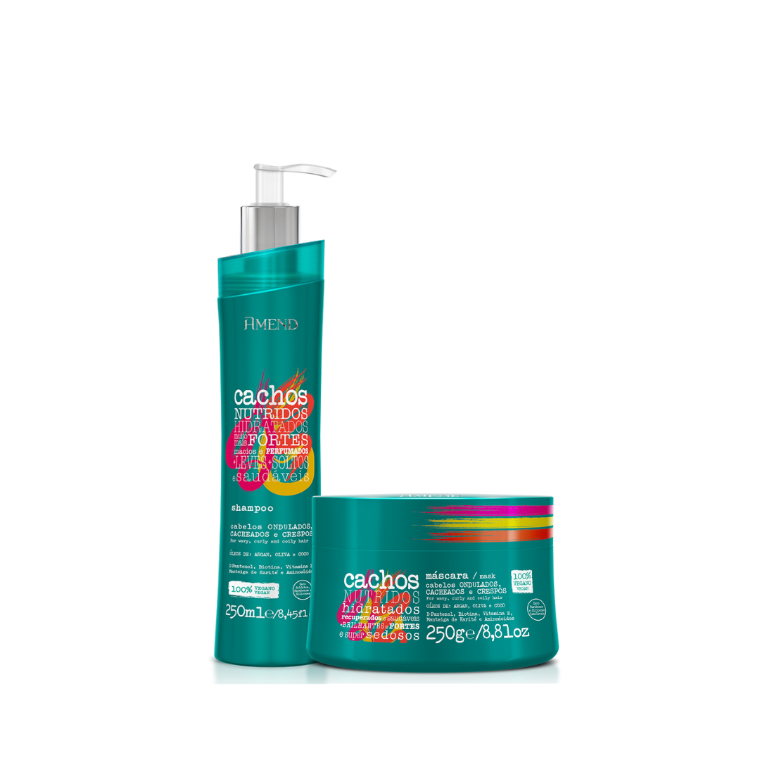 Amend Cachos Shampoo 250ml + Mascara 250ml ÚNICO 1