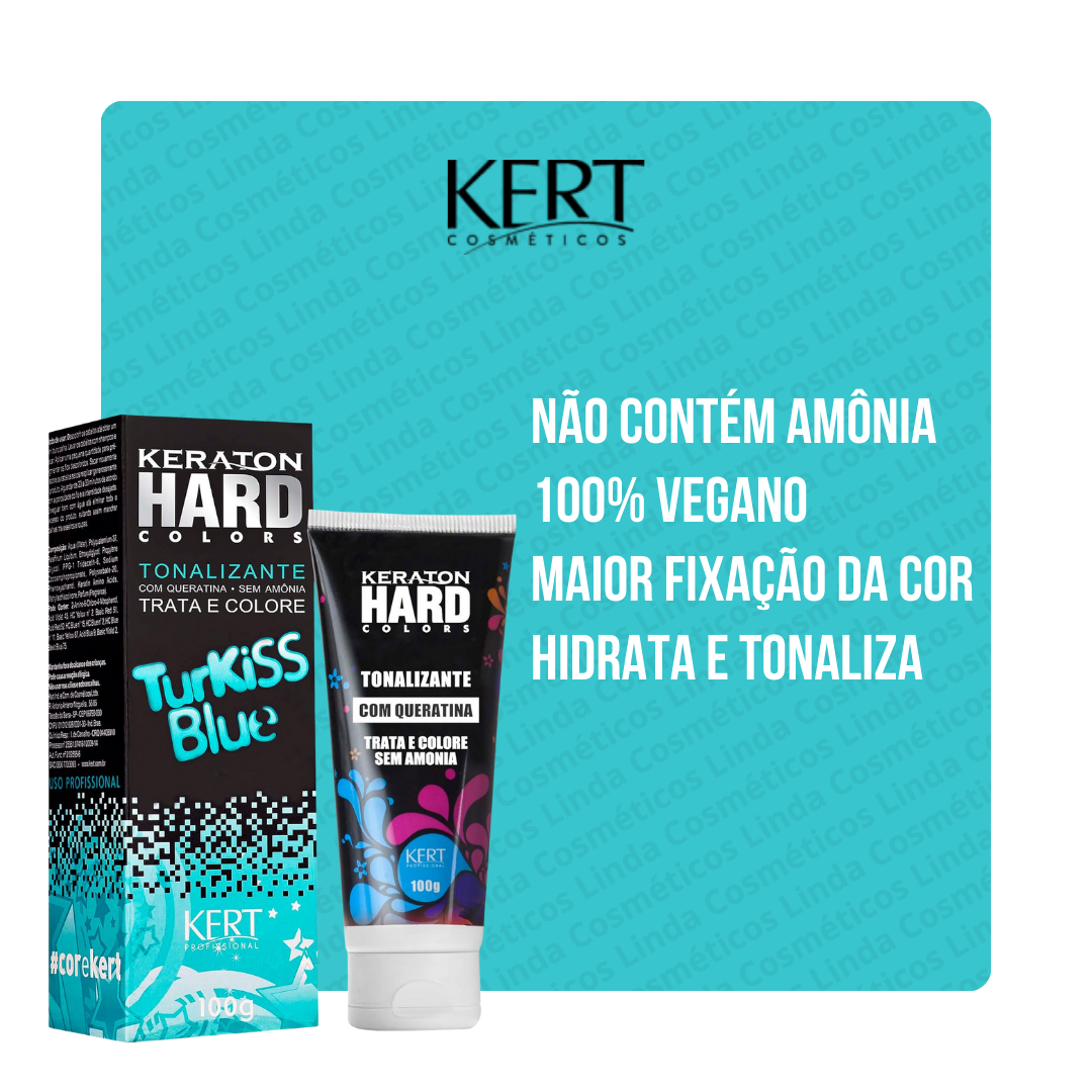 Kit Kert Keraton Hard Color Turkiss Blue 100g - 3 Unidades 300g 3