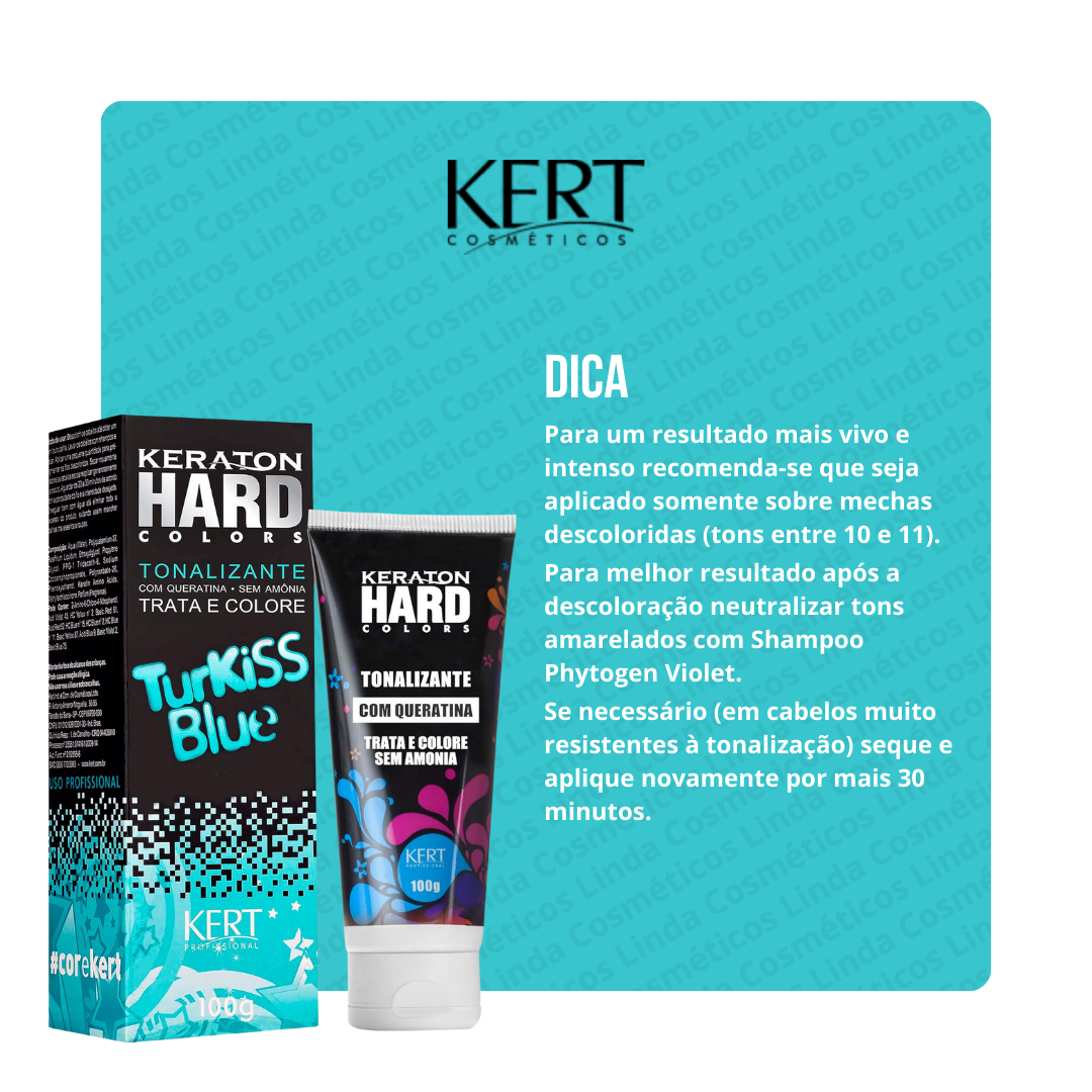 Kit Kert Keraton Hard Color Turkiss Blue 100g - 3 Unidades 300g 5