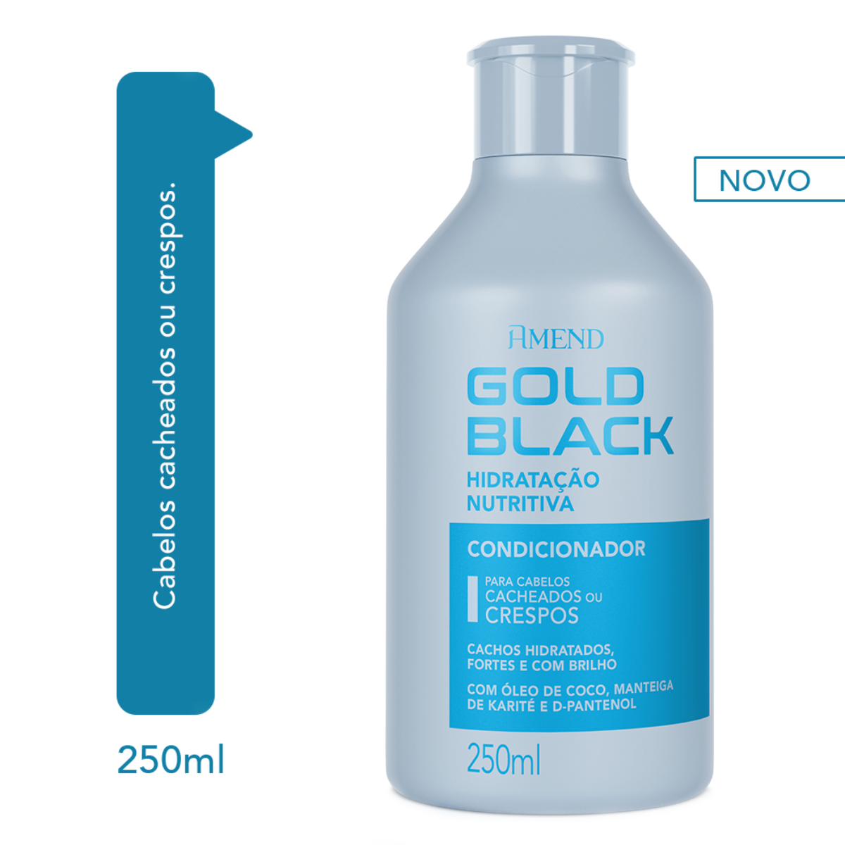 Amend Gold Black Hidratação Nutritiva Condicionador 250ml 250ml 2