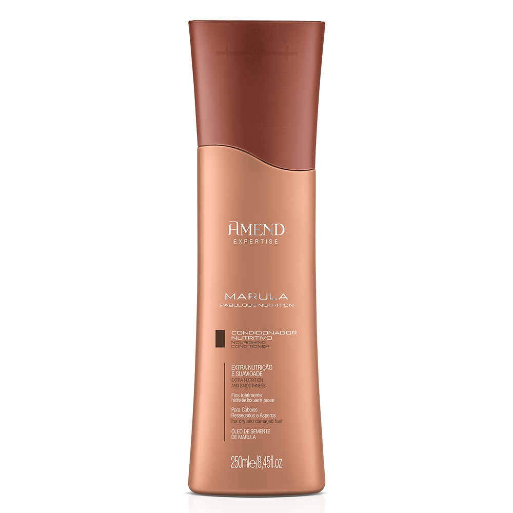 Amend  Marula Fabulous Shampoo 250ml + Condicionador 250ml + Máscara 300ml + Óleo Nutritivo 60ml ÚNICO 3
