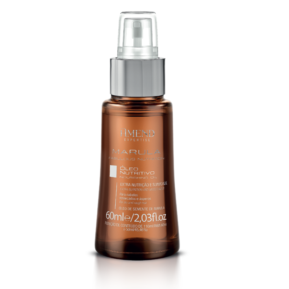Amend  Marula Fabulous Shampoo 250ml + Condicionador 250ml + Máscara 300ml + Óleo Nutritivo 60ml ÚNICO 5