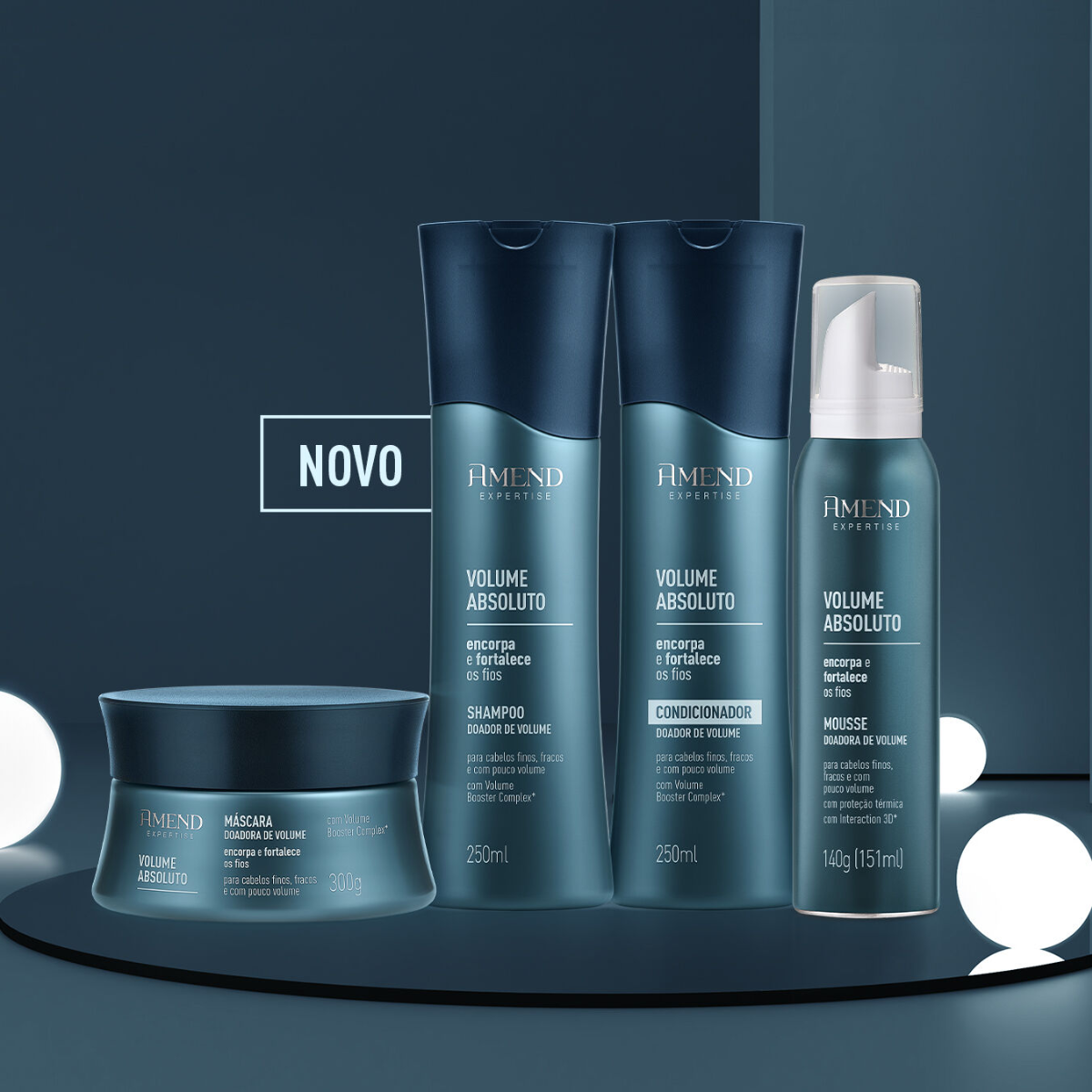 Amend Volume Absoluto Shampoo 250ml + Máscara 300ml + Óleo Sublime 60ml 250ml 3