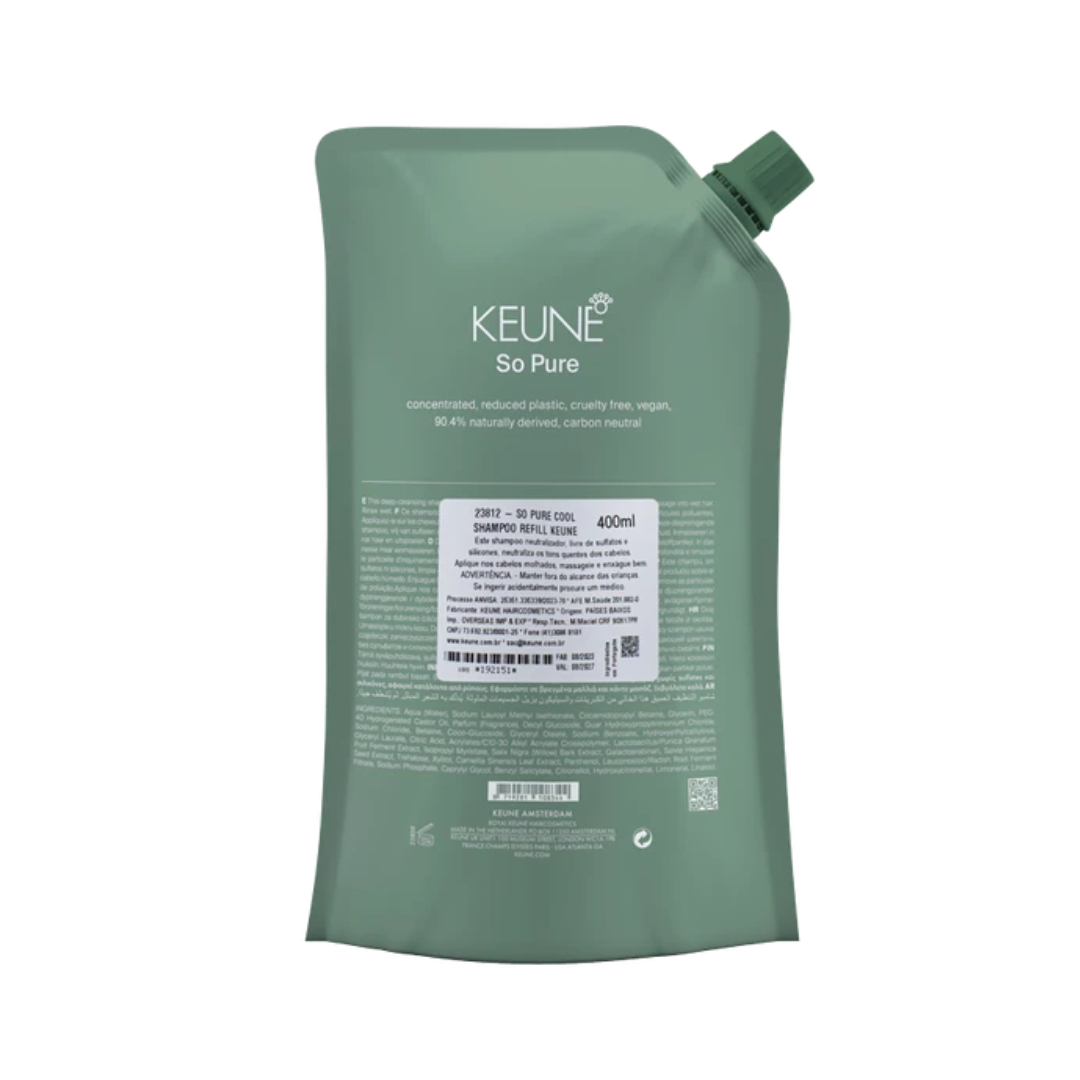 Keune So Pure Kit Caixa Cool Shampoo Refil 400ml 400ml 3