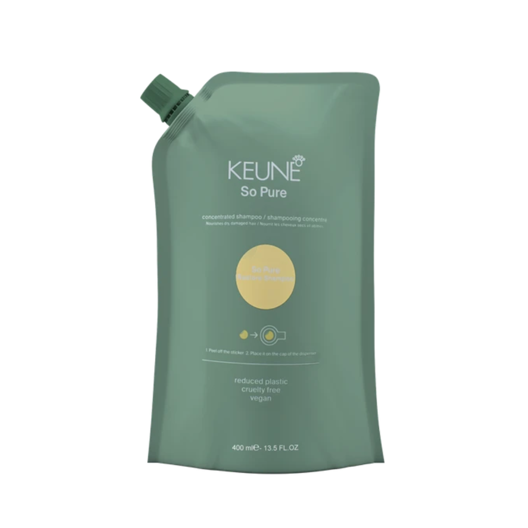 Keune So Pure Kit Caixa Restore Shampoo Refil 400ml 400ml 2