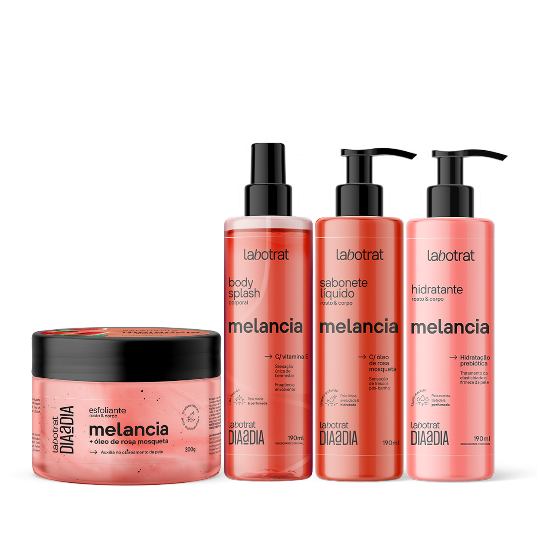Labotrat Dia a Dia Melancia Esfoliante 300ml + Body Splash + Hidratante + Sabonete 100ml 1