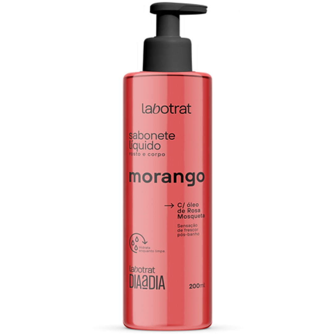 Labotrat Morango Esfoliante 300ml + Body Splash + Hidratante + Sabonete + Sais 100ml 4