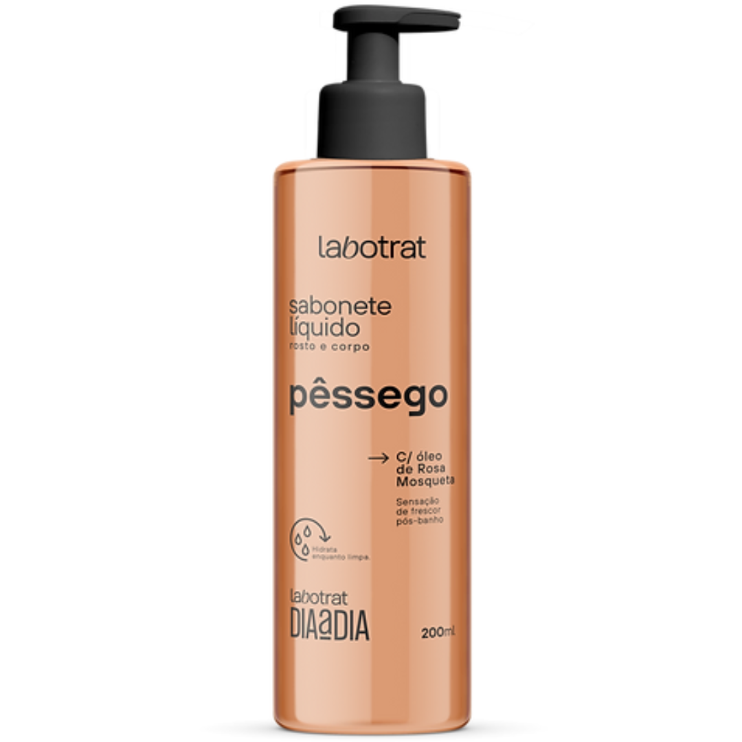 Labotrat Pêssego Esfoliante 300ml + Body Splash + Hidratante + Sabonete + Sais 100ml 4