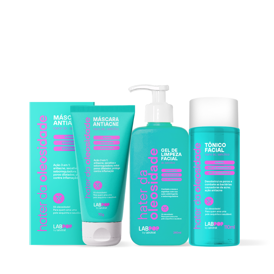 Labotrat LabPOP Hater da Oleosidade Gel + Tônico + Máscara Antiacne ÚNICO 1