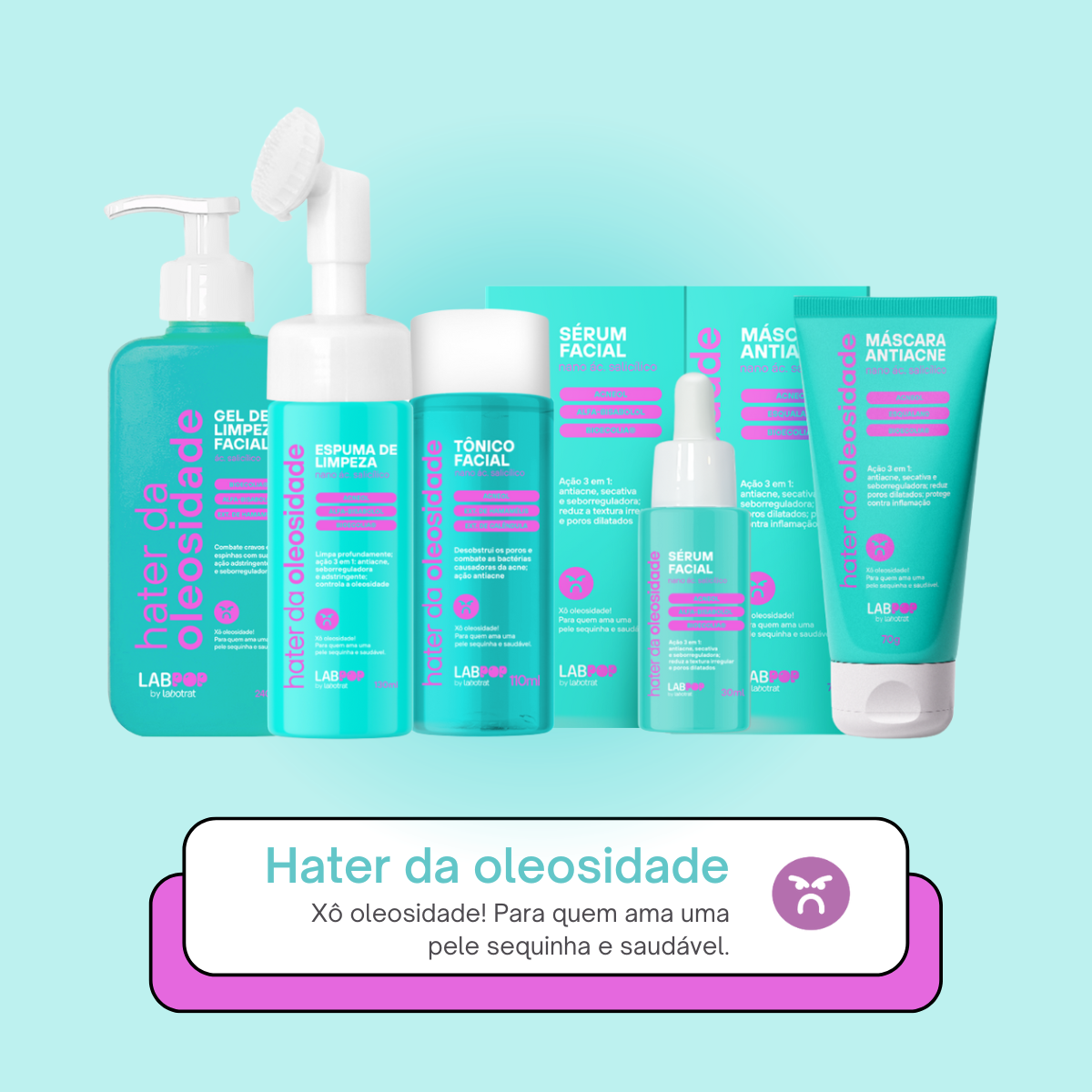 Labotrat LabPOP Hater da Oleosidade Gel + Tônico + Máscara Antiacne ÚNICO 5