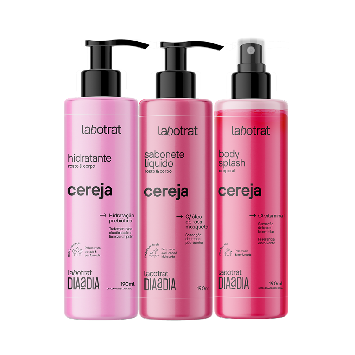 Labotrat Cereja Hidratante + Sabonete + Body Splash ÚNICO 1