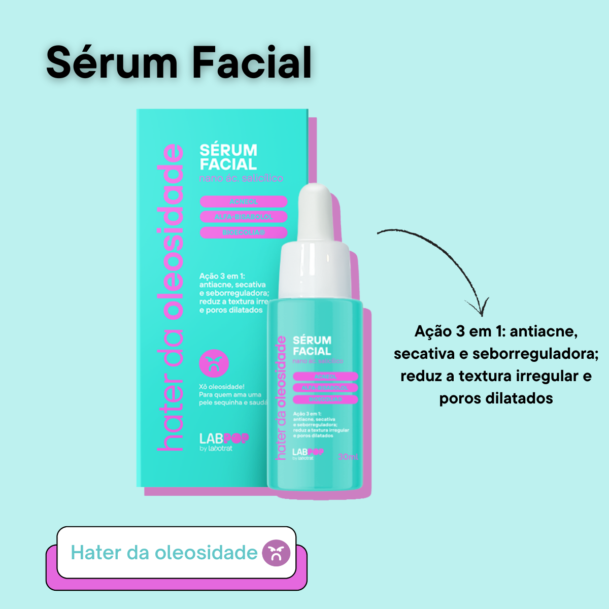 Labotrat LabPOP Hater da Oleosidade Sérum Facial 30ml 30ml 2