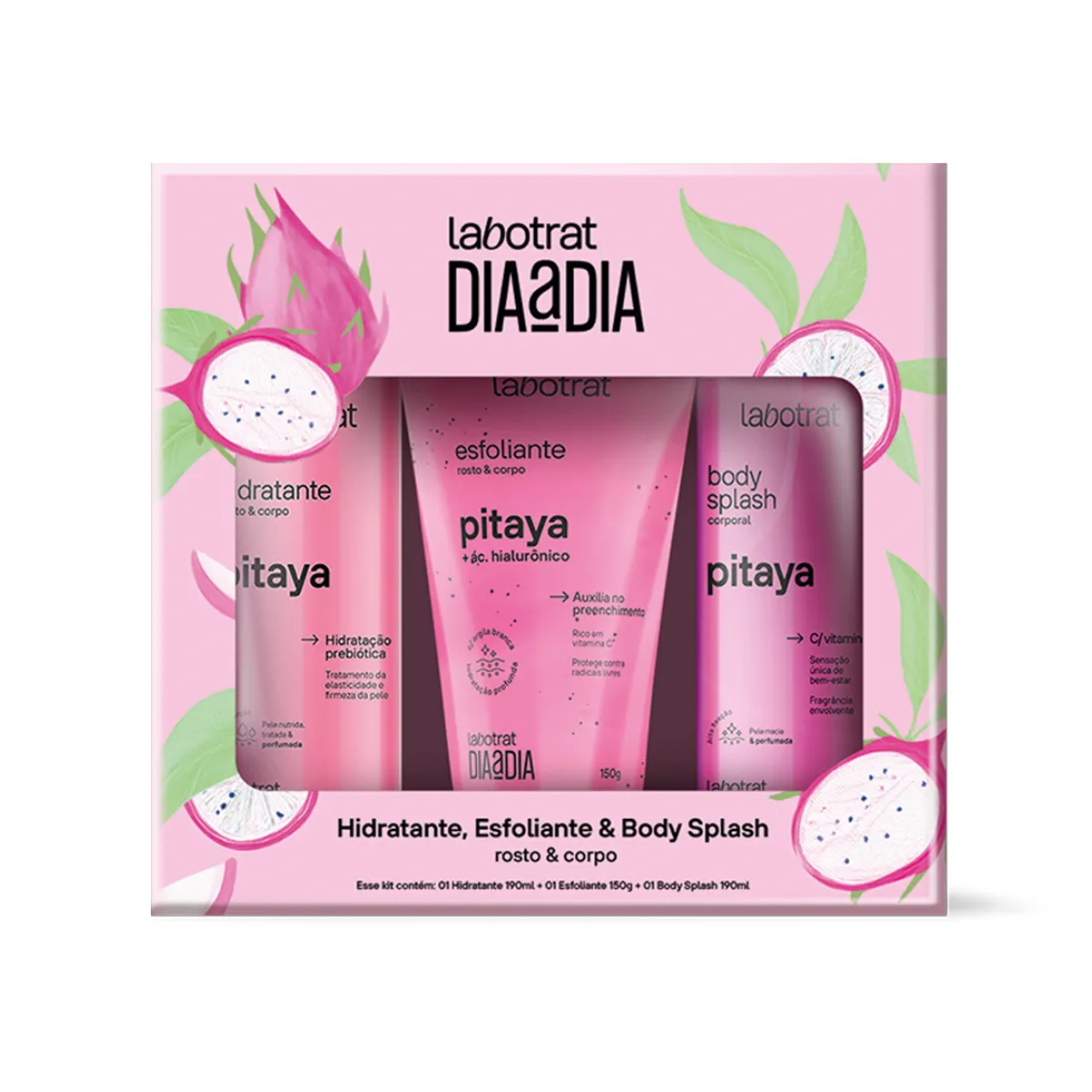 Labotrat Kit Caixa Dia a Dia Pitaya Esfo 150ml + Hidra 190ml + Body 190ml ÚNICO 1
