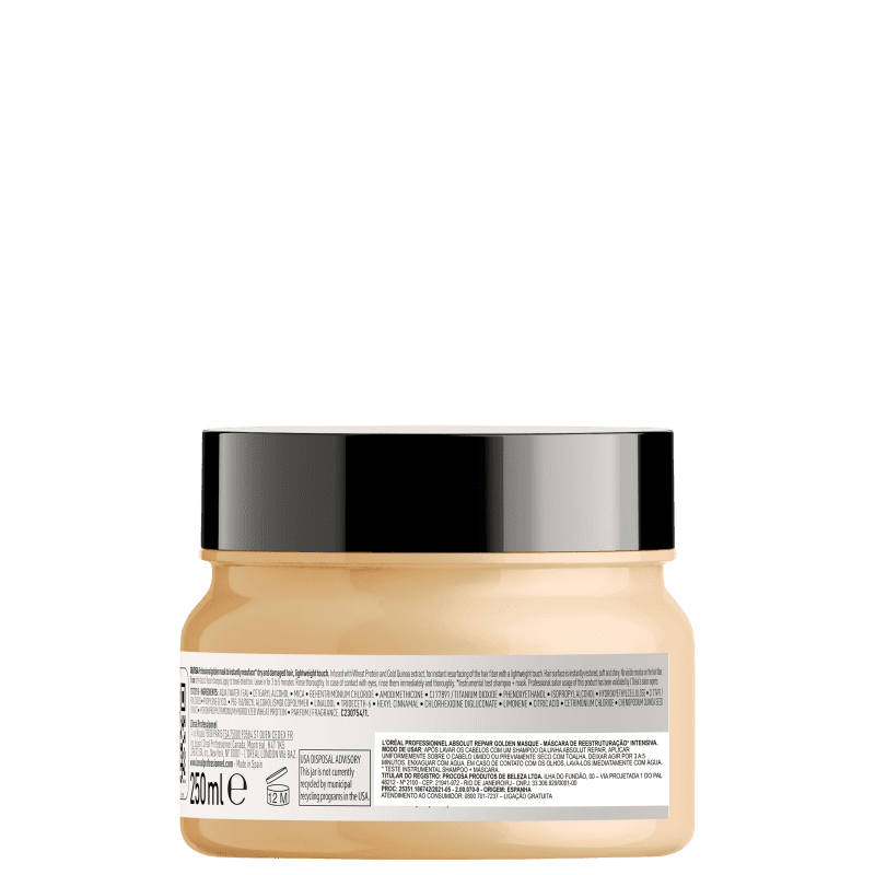 Loreal Absolut Repair Gold Quinoa Máscara Golden 250g ÚNICO 2