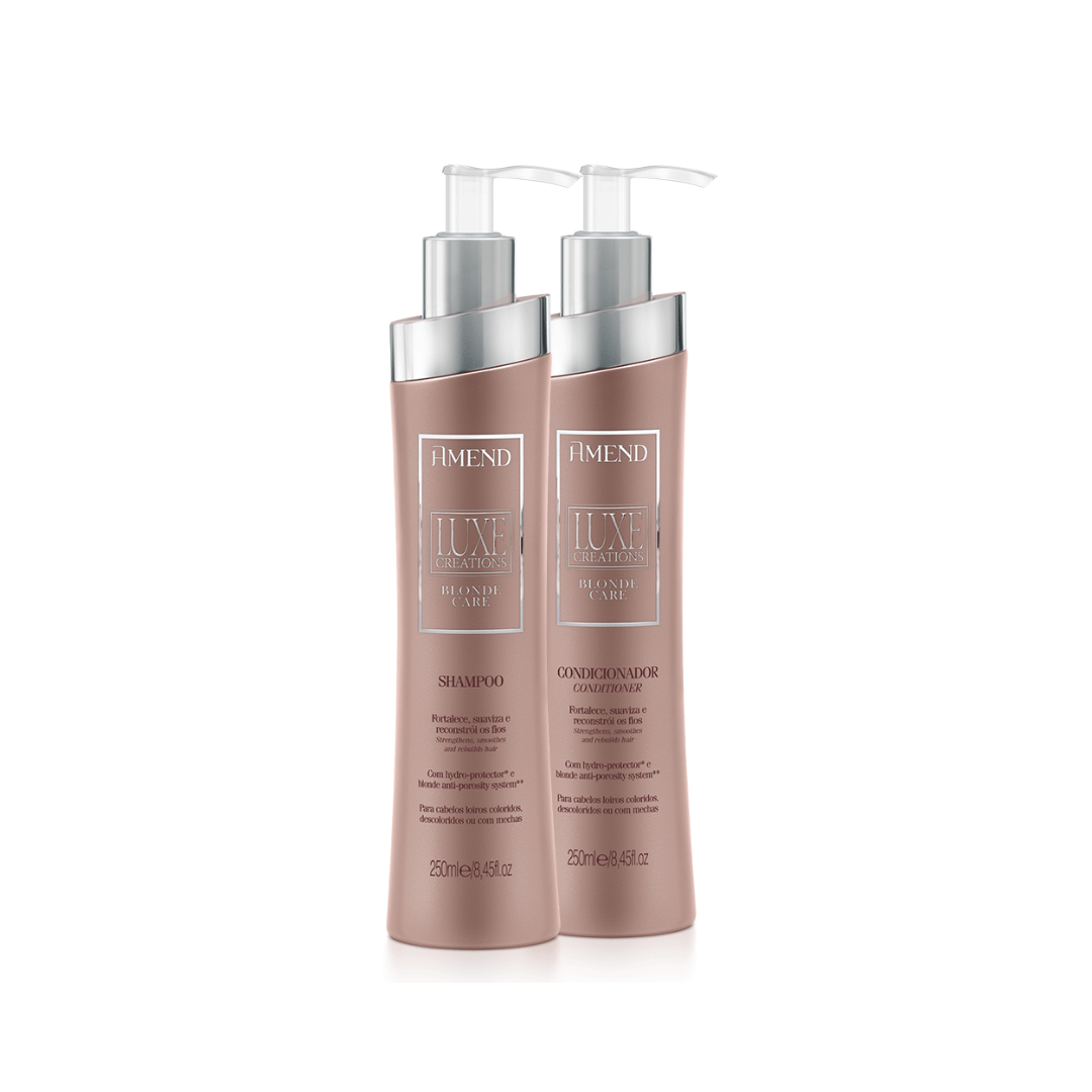 Amend Luxe Creations Blonde Care Shampoo 250ml + Condicionador 250ml ÚNICO 1