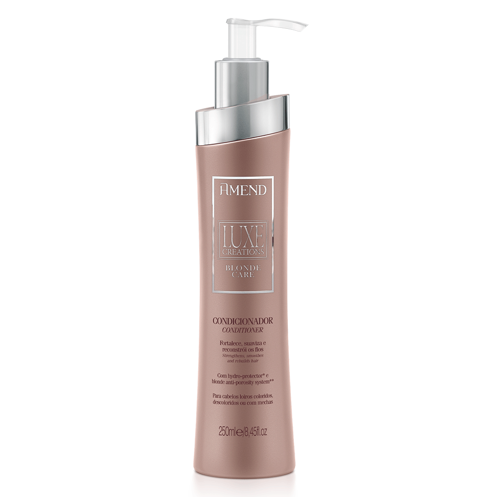 Amend Luxe Creations Blonde Care Shampoo 250ml + Condicionador 250ml + Máscara 300ml + Leave-in 180ml ÚNICO 3