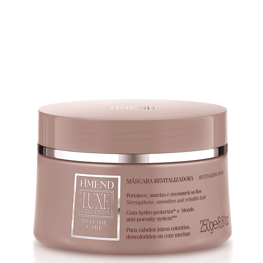 Amend Luxe Creations Blonde Care Shampoo 250ml + Condicionador 250ml + Máscara 300ml + Leave-in 180ml ÚNICO 4