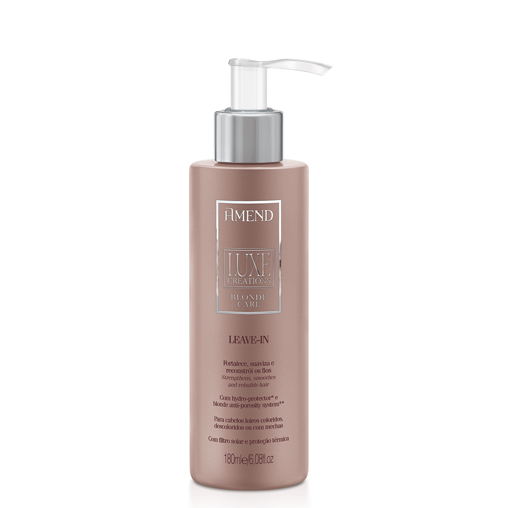 Amend Luxe Creations Blonde Care Shampoo 250ml + Condicionador 250ml + Máscara 300ml + Leave-in 180ml ÚNICO 5