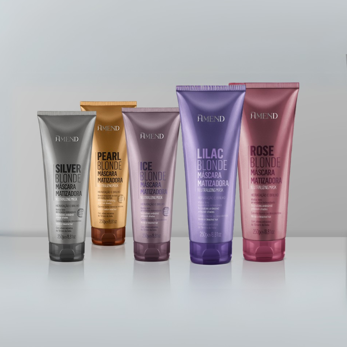 Amend Mascara Matizadoras Lilac Blonde 250ml + Millenar Oil Monói 60ml + Luva ÚNICO 3