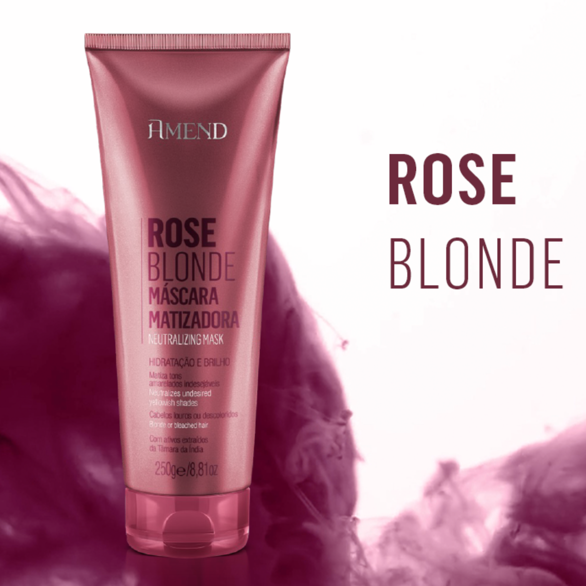 Amend Mascara Matizadoras Rose Blonde 250ml + Luva ÚNICO 2