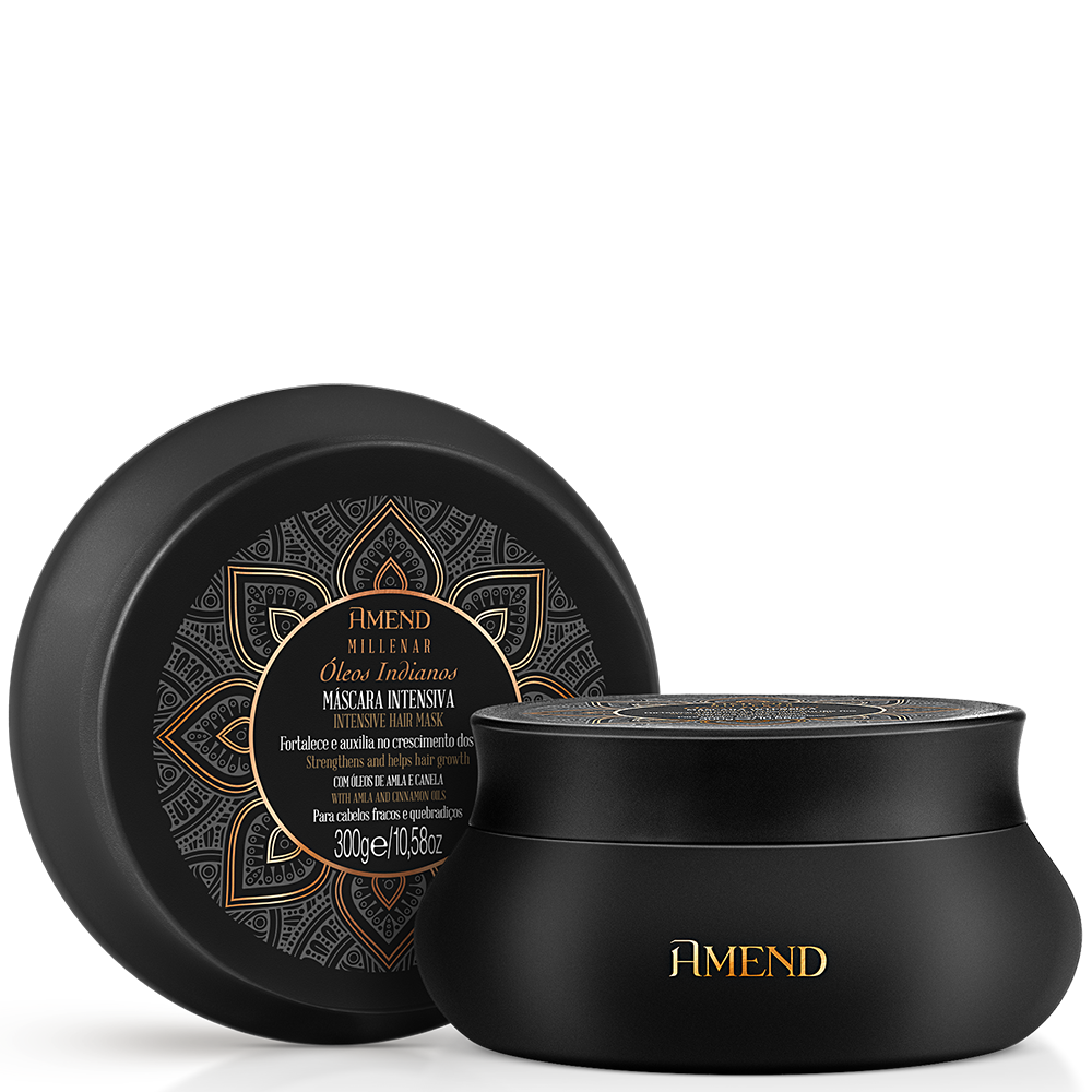 Amend Millenar Óleos Indianos Shampoo 300ml + Mascara 300ml + Óleo Elixir Nutritivo 75ml ÚNICO 3