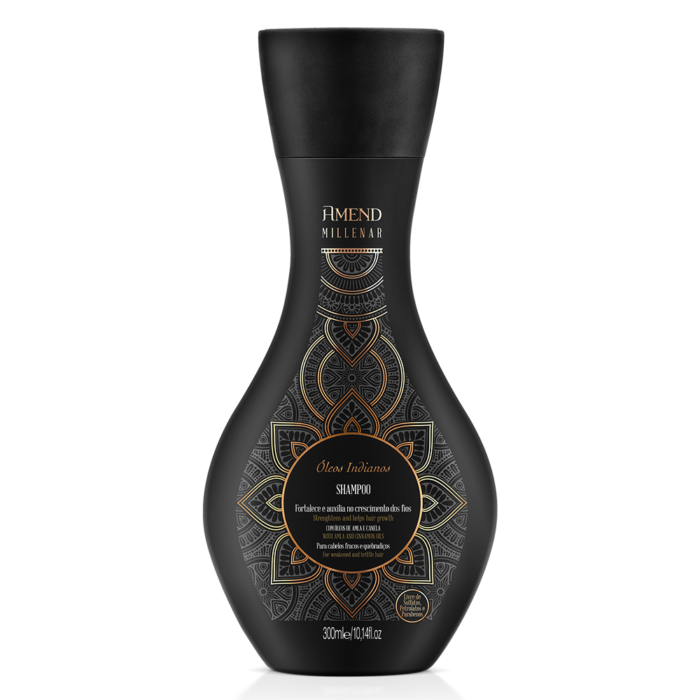 Amend Millenar Óleos Indianos Shampoo 300ml + Condicionador 300ml + Mascara 300ml + Óleo Elixir Nutritivo 75ml ÚNICO 3