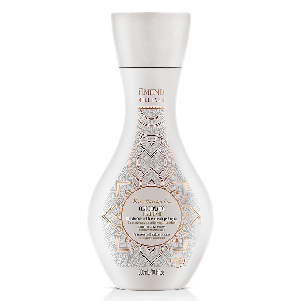 Amend Millenar Óleos Marroquinos Shampoo 300ml + Condicionador 300ml + Sublime Oil 60ml ÚNICO 3