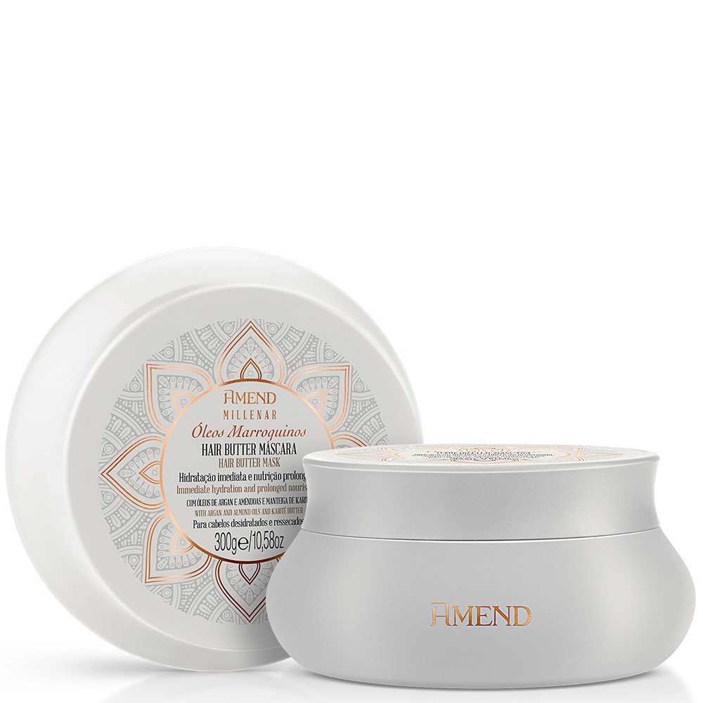 Amend Millenar Óleos Marroquinos Shampoo 300ml + Mascara 300ml + Balm Selante 180ml ÚNICO 3