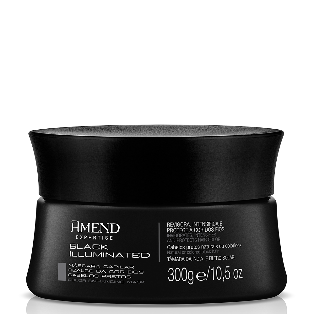 Amend Realce da Cor Mascara Matizadora Black Illuminated 300ml + Millenar Oil Moringa 60ml + Luva ÚNICO 4