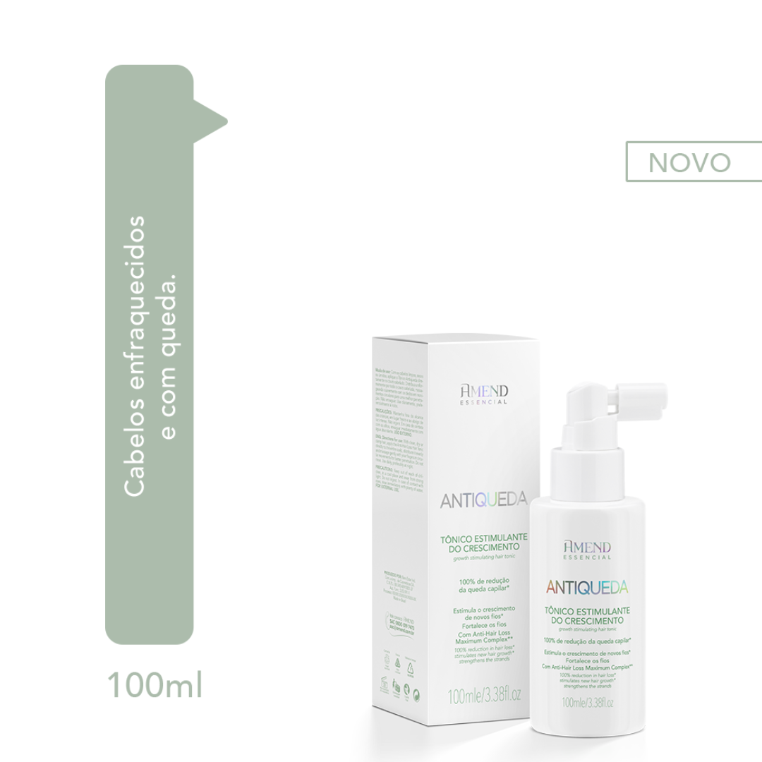 Amend Antiqueda Shampoo Fortificante 250ml + Mascara Condicionante 250ml + Tônico de Crescimento 100ml ÚNICO 8