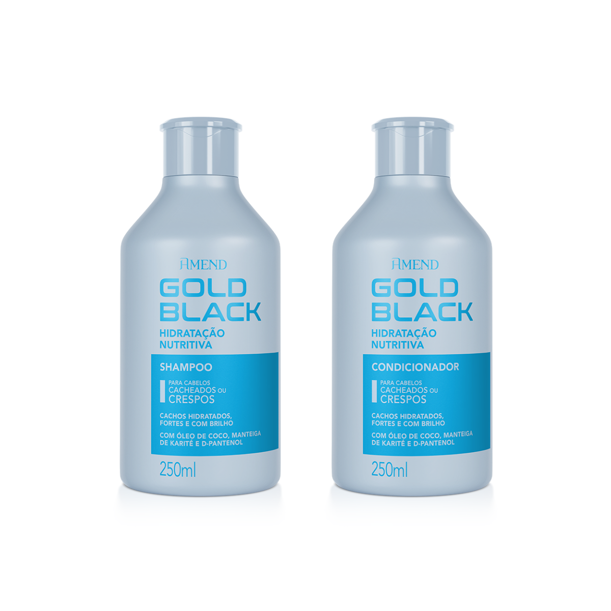 Amend Gold Black Hidratação Nutritiva Sh 250ml + Cond 250ml ÚNICO 1
