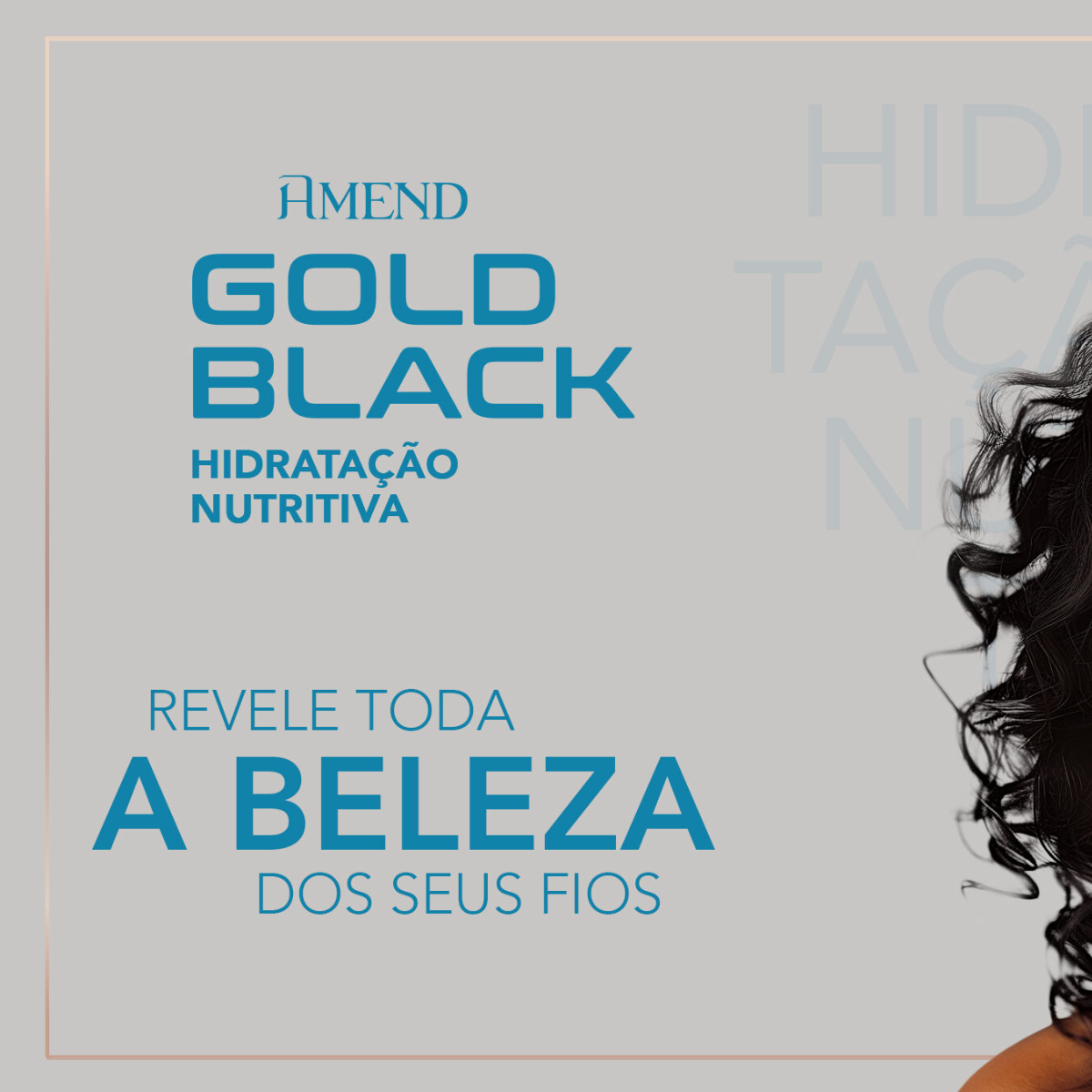 Amend Gold Black Hidratação Nutritiva Sh 250ml + Cond 250ml + Óleo 30ml ÚNICO 2