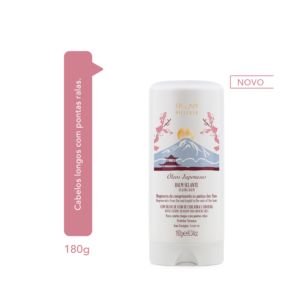 Amend Millenar Óleos Japoneses Sh 300ml + Masc 300ml + Balm Selante 180ml ÚNICO 12