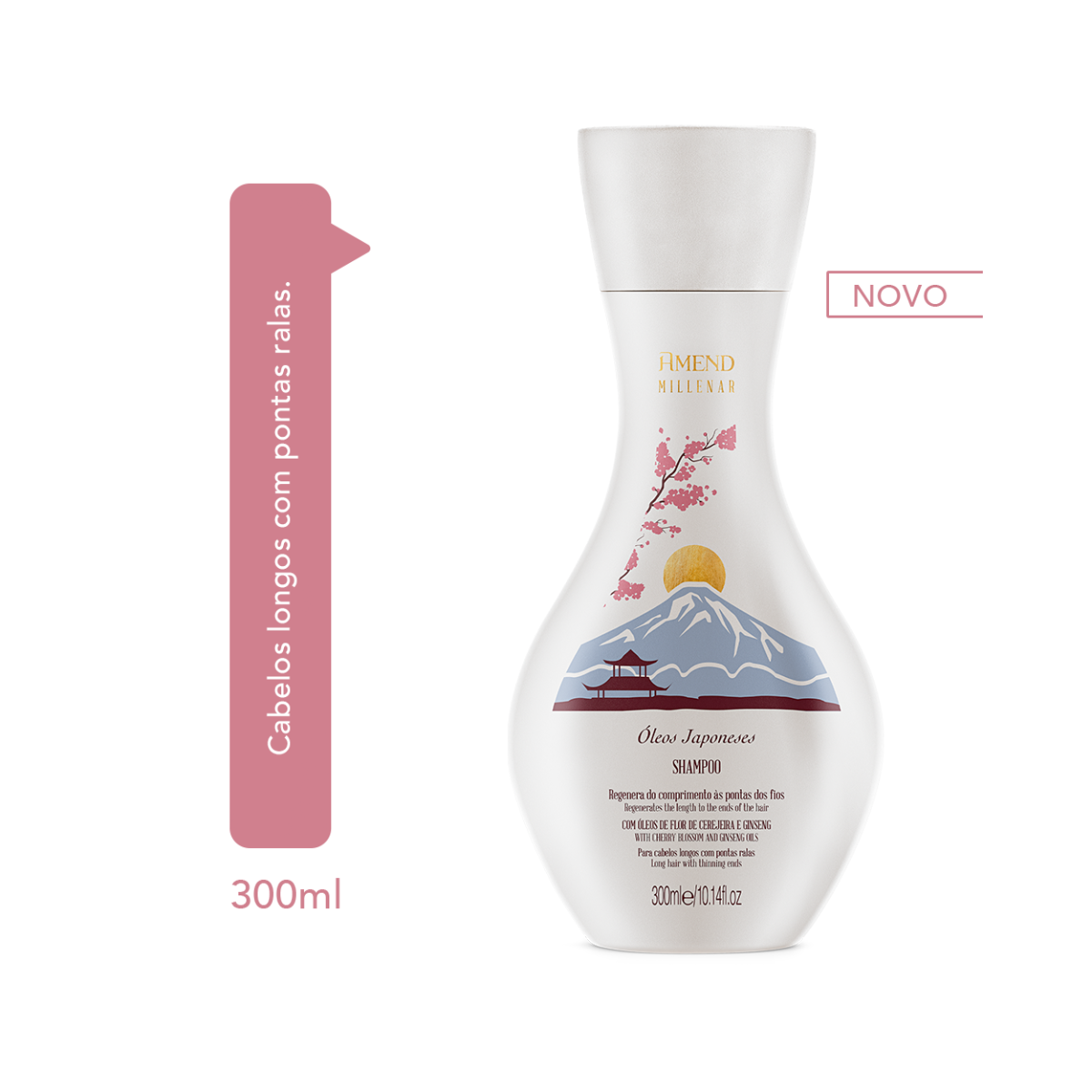 Amend Millenar Óleos Japoneses Sh 300ml + Masc 300ml + Millenar Oil Inchi 60ml ÚNICO 2