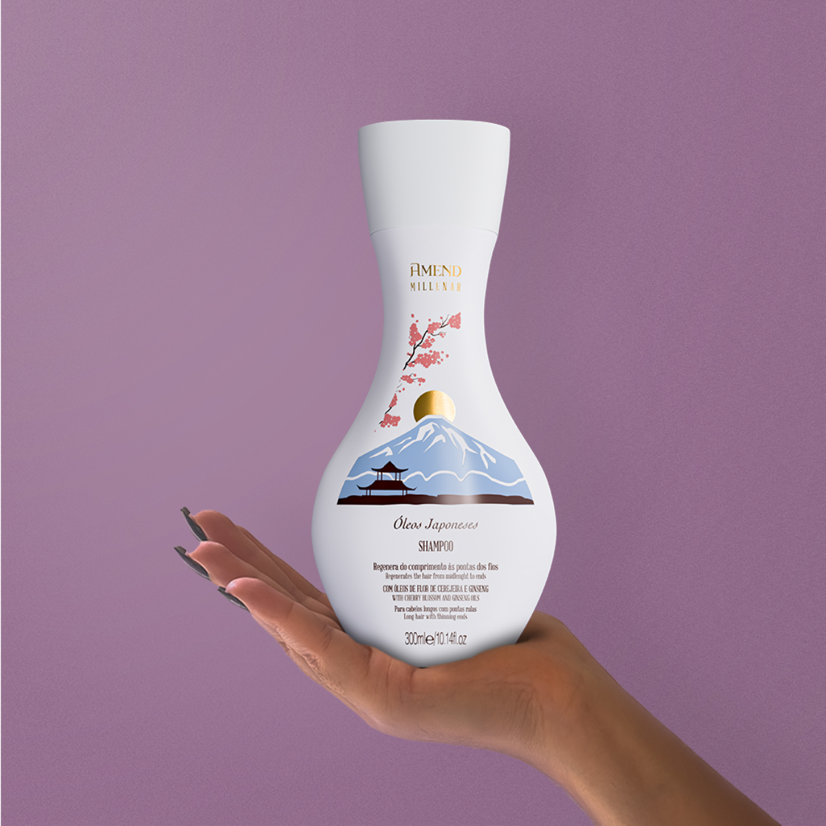 Amend Millenar Óleos Japoneses Sh 300ml + Masc 300ml + Millenar Oil Inchi 60ml ÚNICO 3