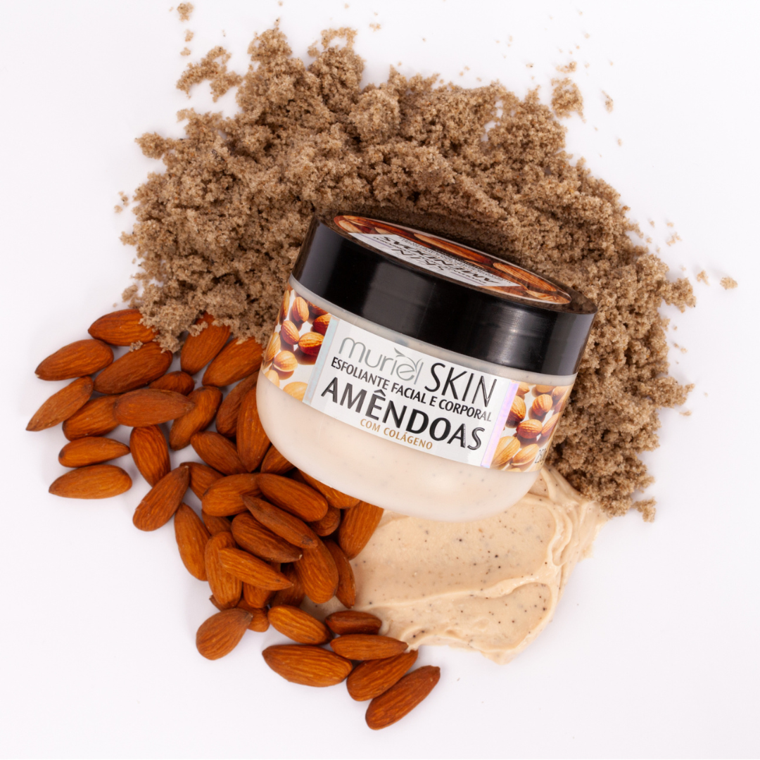 Muriel Skin Esfoliante Facial e Corporal Amêndoas com Colágeno 250ml 250ml 3