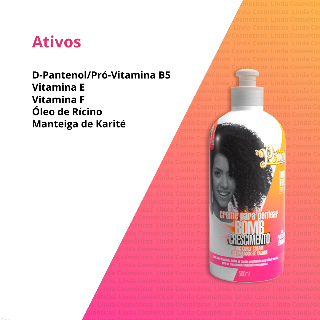 Soul Power Bomb Crescimento Creme para Pentear 500ml 500ml 2