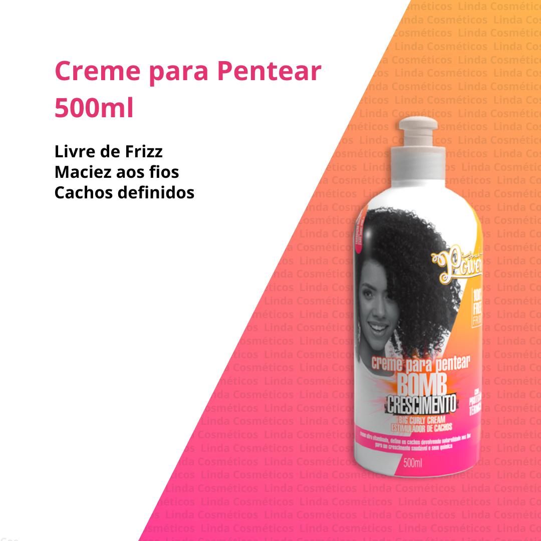Soul Power Bomb Crescimento Creme para Pentear 500ml 500ml 3