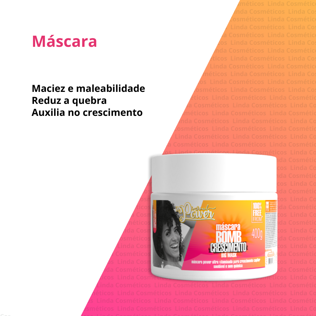 Soul Power Bomb Crescimento Mascara 400g 400g 2