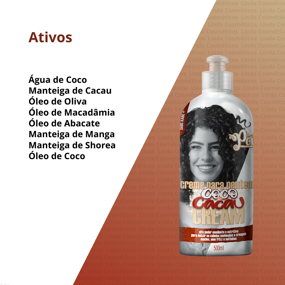 Soul Power Coco e Cacau Creme para Pentear 500ml 500ml 3