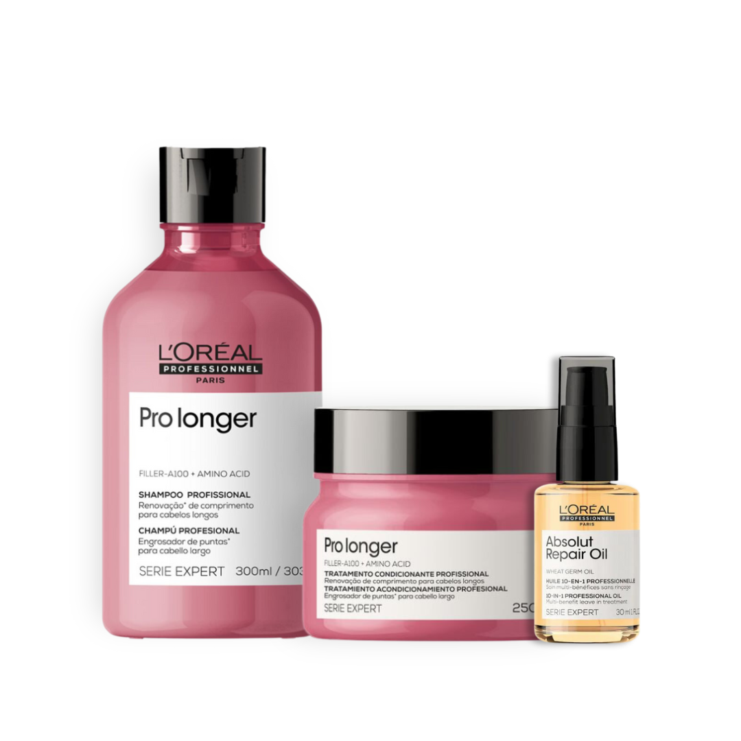 Kit Pro Longer Sh 300ml + Masc 250ml + Óleo 30ml