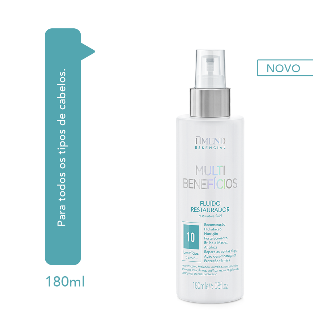 Amend Cachos Ativador de Cachos 190ml + Essencial Fluído 180ml ÚNICO 3