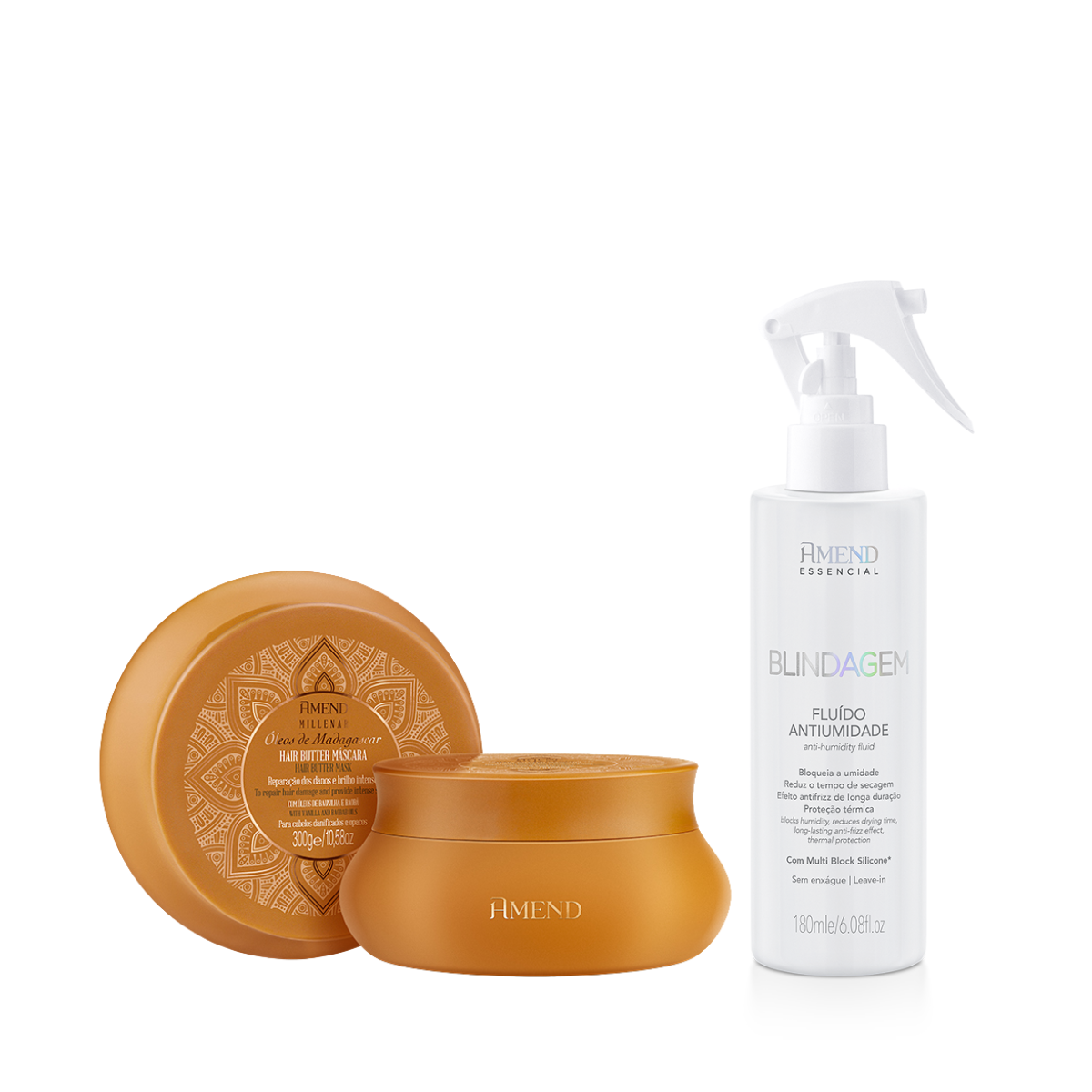 Amend Millenar Óleos de Madagascar Masc 300ml + Essencial Blindagem 180ml ÚNICO 1