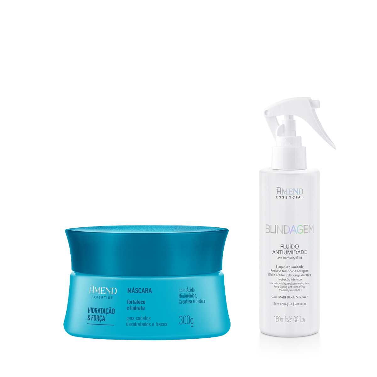 Amend Expertise Hidratação e Força Masc 300ml + Essencial Blindagem 180ml ÚNICO 1
