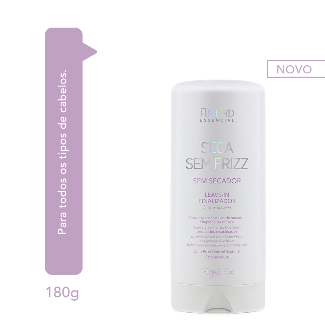 Amend Cachos Ativador de Cachos 190ml + Essencial Leave-in Finalizador 180ml ÚNICO 3
