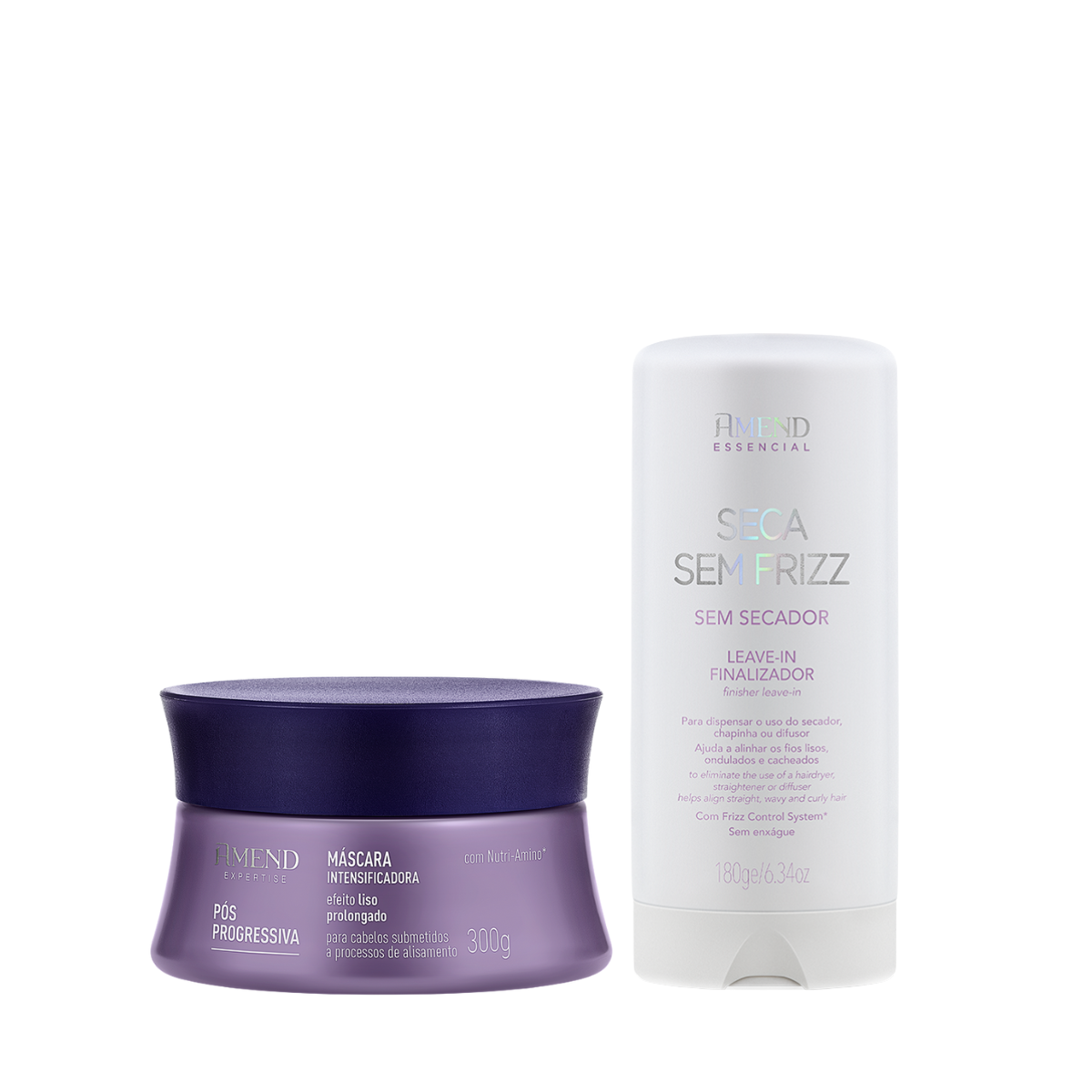 Amend Expertise Pós Progressiva Masc 300ml + Essencial Leave-in Finalizador 180ml ÚNICO 1