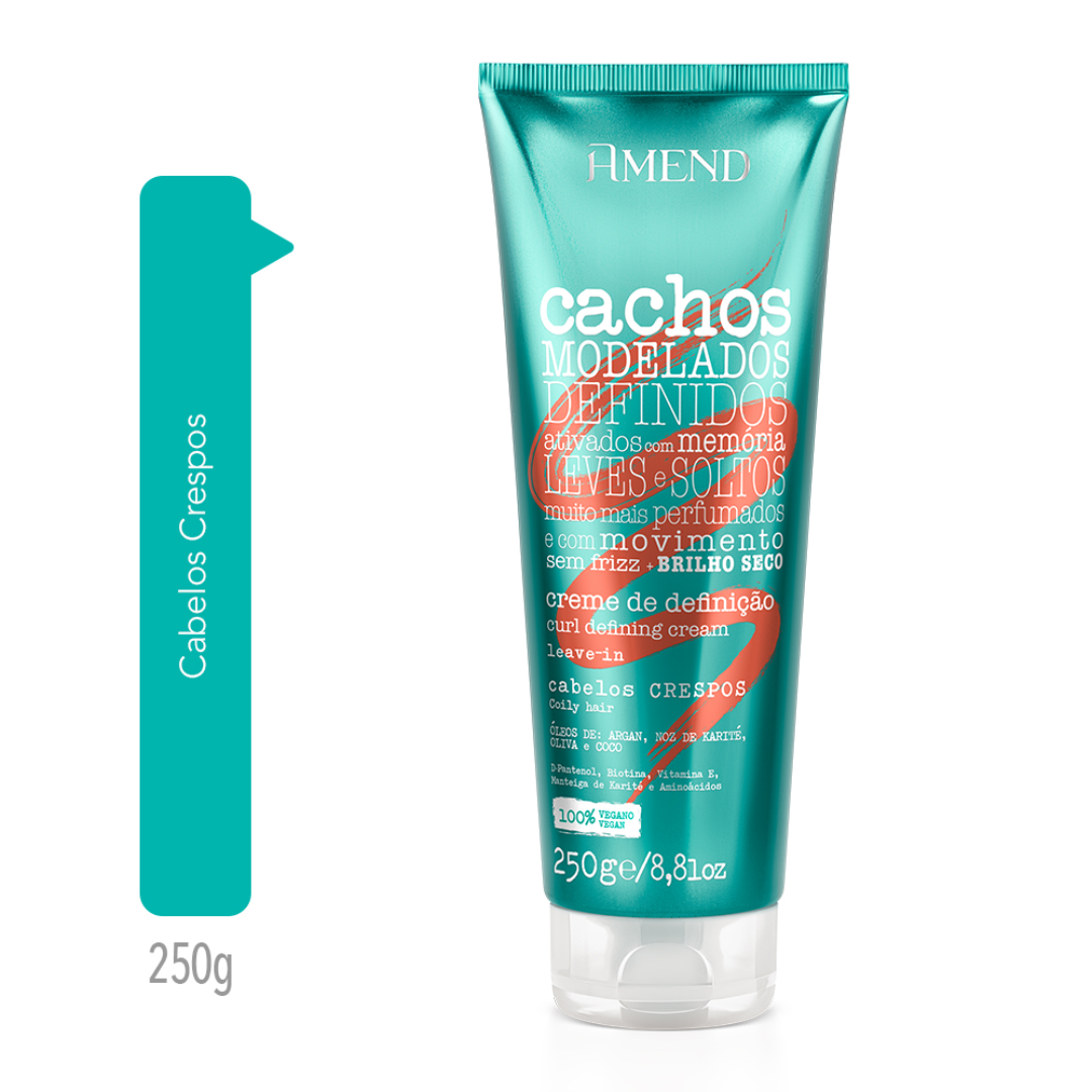 Amend Cachos Masc 250ml + Leave-in Crespo 250ml ÚNICO 3