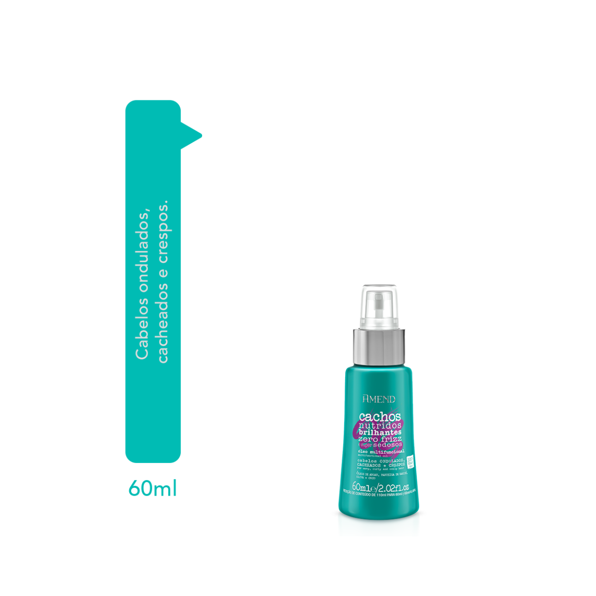 Amend Cachos Masc 250ml + Óleo Multifuncional 60ml ÚNICO 7