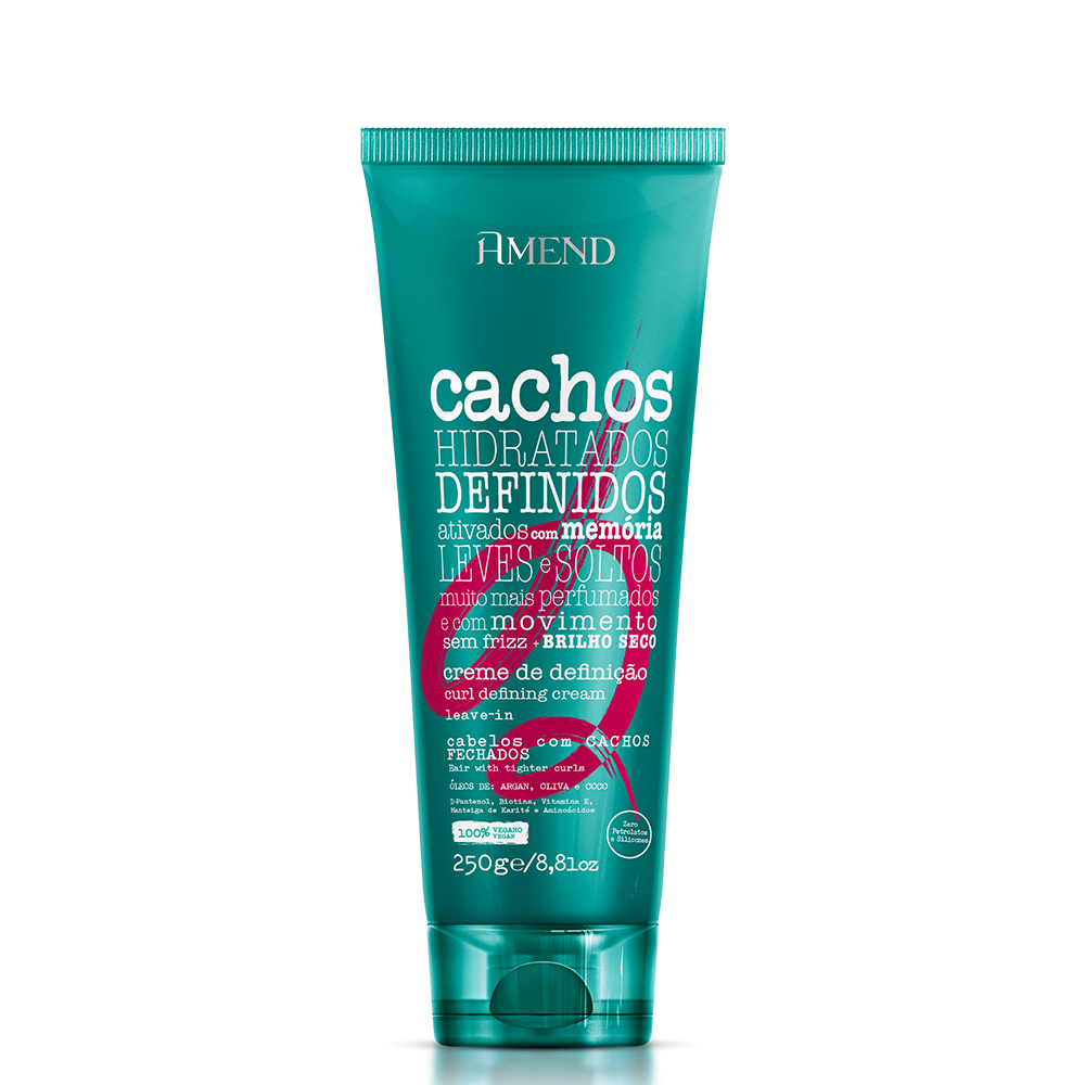 Amend Cachos Ativador de Cachos 190ml + Leave-in Cacheado 250ml + Sublime Oil 60ml ÚNICO 2