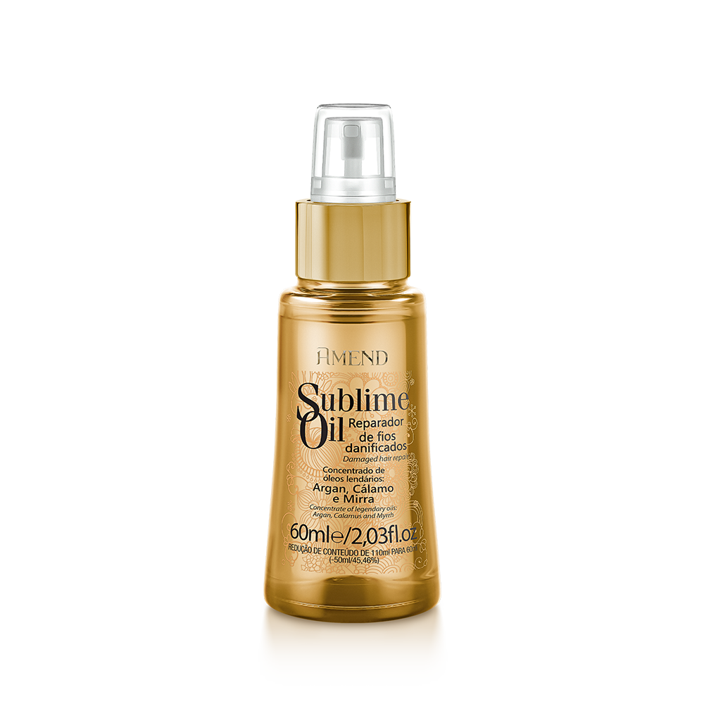Amend Cachos Masc 250ml + Leave-in Cacheado 250ml + Sublime Oil 60ml ÚNICO 4